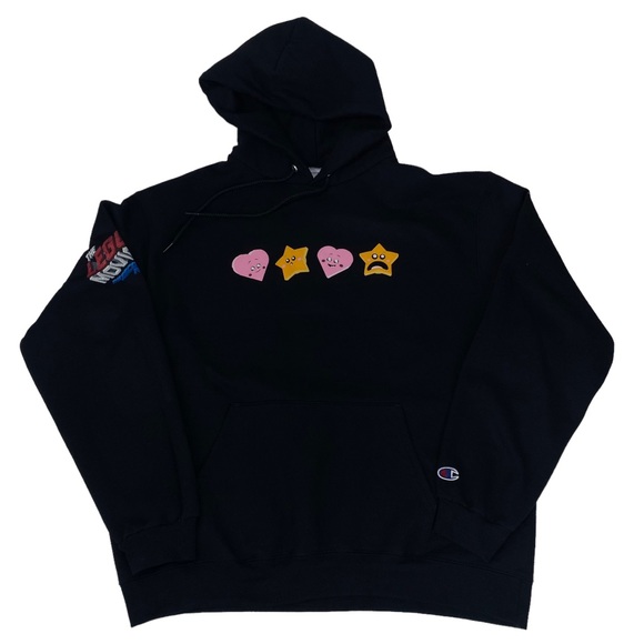Hoodie Sweatshirt Champion Size L Lego 2 Movie Collab Black Unisex - Picture 11 of 13